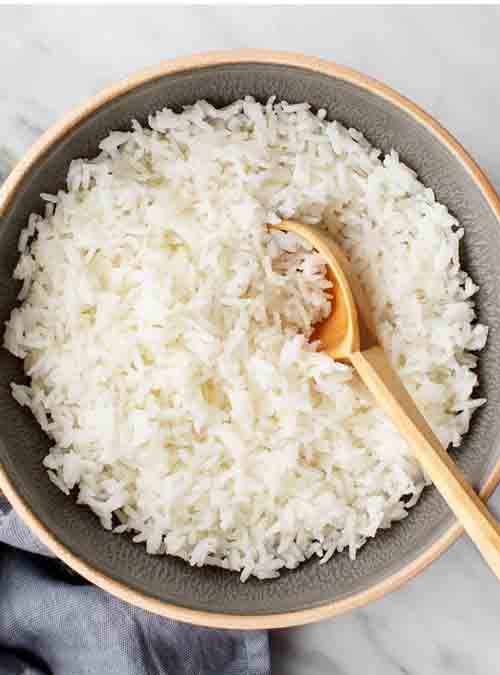 White rice & stew